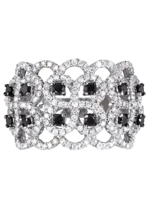 14K Ladies Black Diamond Cocktail Ring | 1.40 Carats | 7.36 Grams