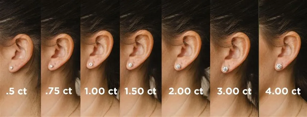 14k White Gold Diamond Stud Earrings - 1.26cttw