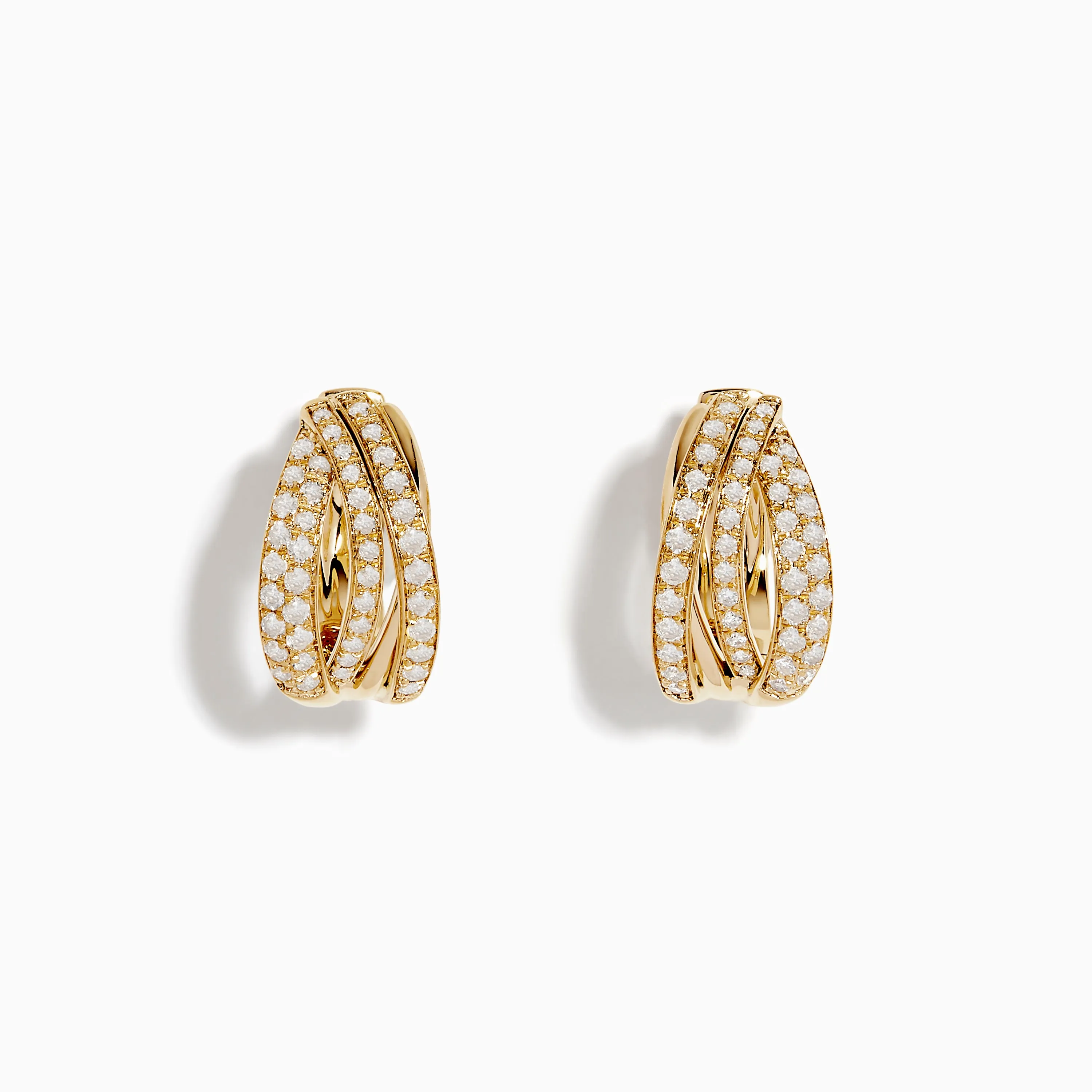 14K Yellow Gold Diamond Earrings