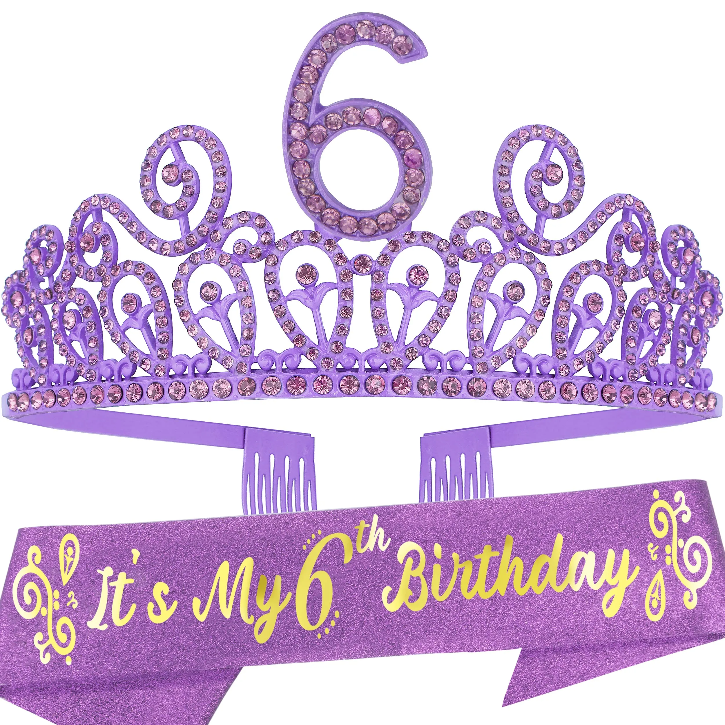 6th Birthday, 6th Birthday Decorations for Girls, 6th Birthday Girl, 6th Birthday Tiara