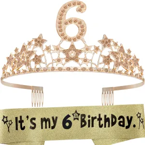 6th Birthday, 6th Birthday Decorations for Girls, 6th Birthday Girl, 6th Birthday Tiara