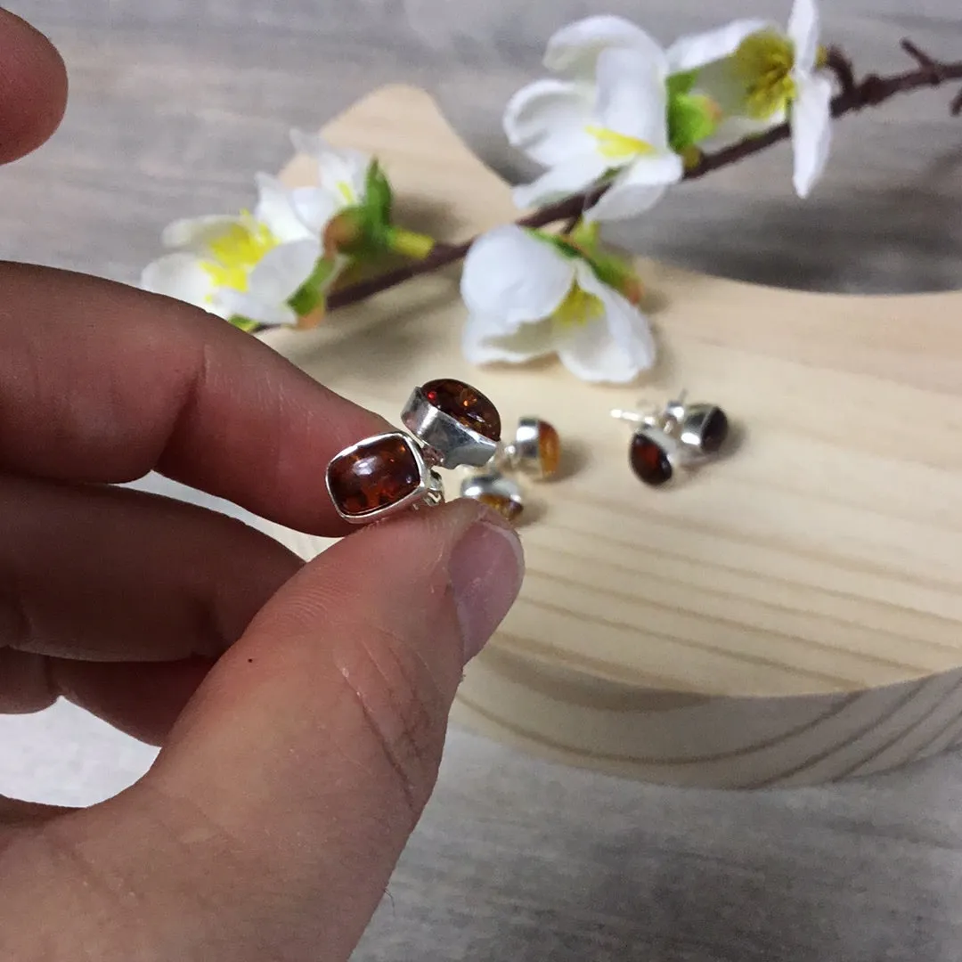 Amber 925 Sterling Studs