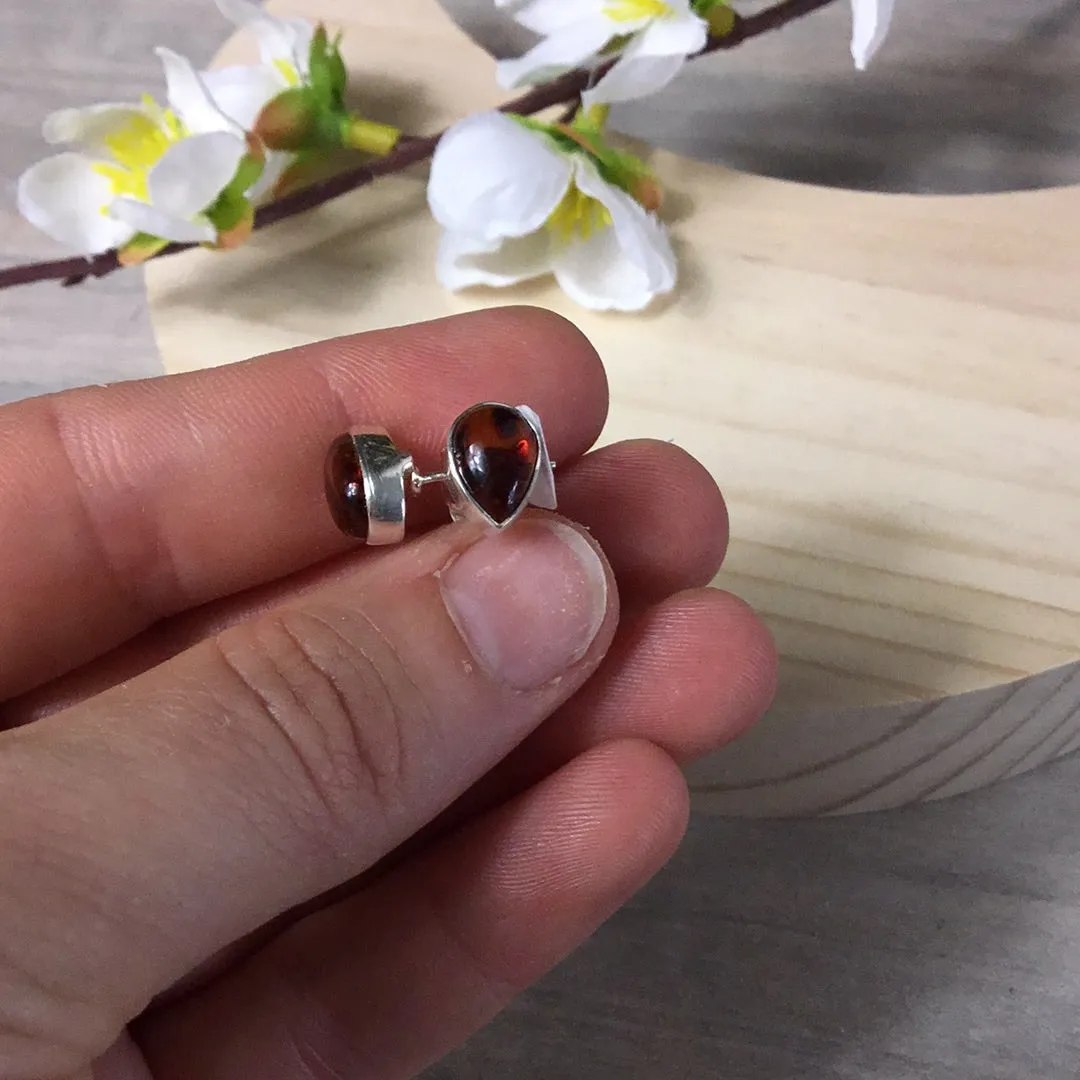 Amber 925 Sterling Studs