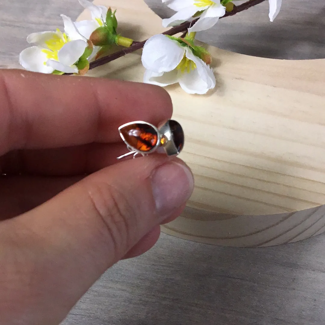 Amber 925 Sterling Studs