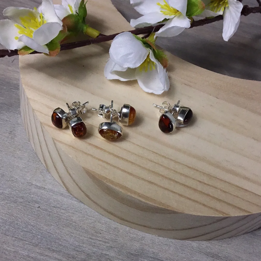 Amber 925 Sterling Studs