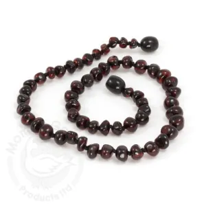 Amber Goose Amber Necklace - Baroque Dark Cherry