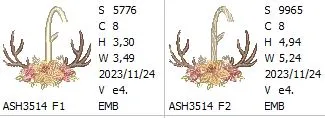 Antler Atelier Monogram Letter F