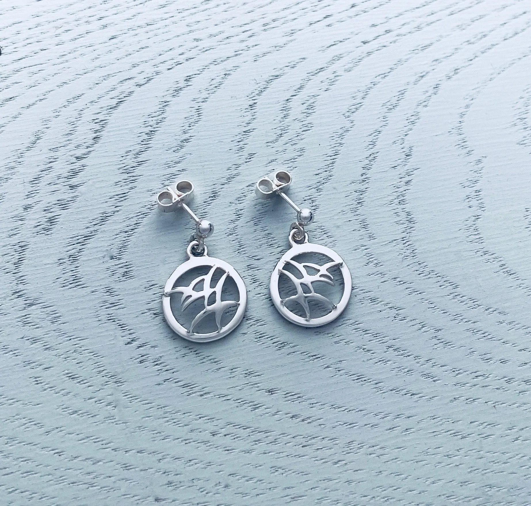 Arctic Tern Drop Earrings
