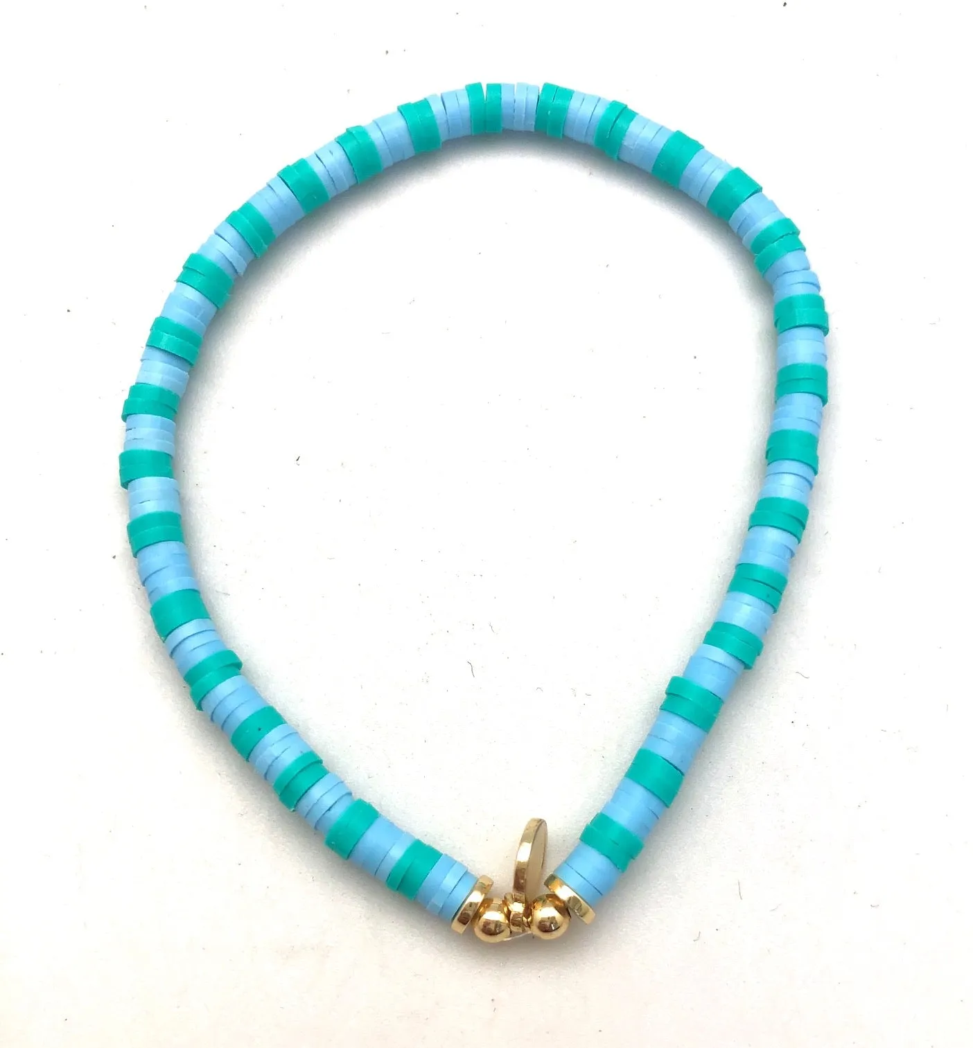 Caryn Lawn Seaside Skinny Disc Clearwater Blue Bracelet