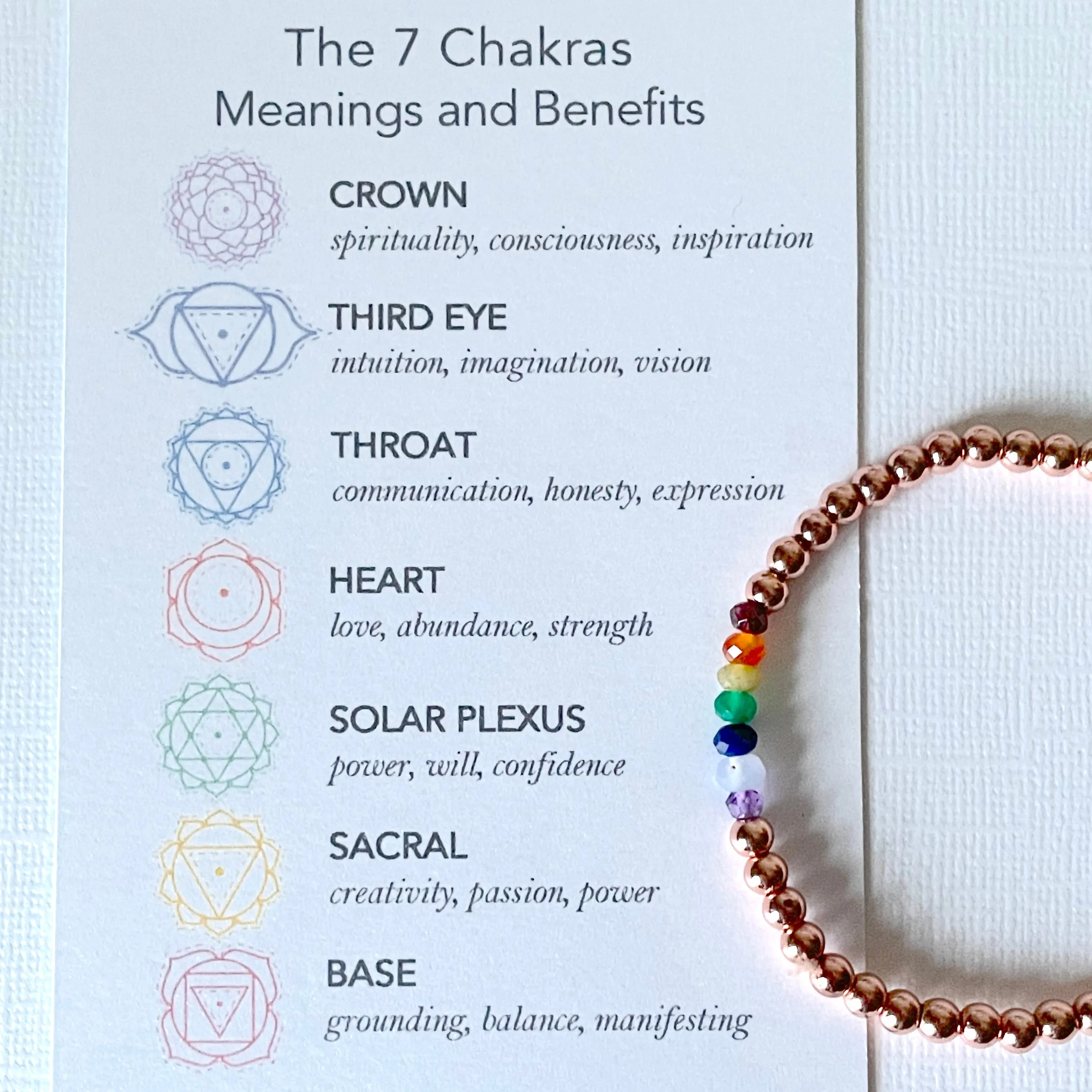 Chakra Hematine Beaded Bracelet - choice of three finishes