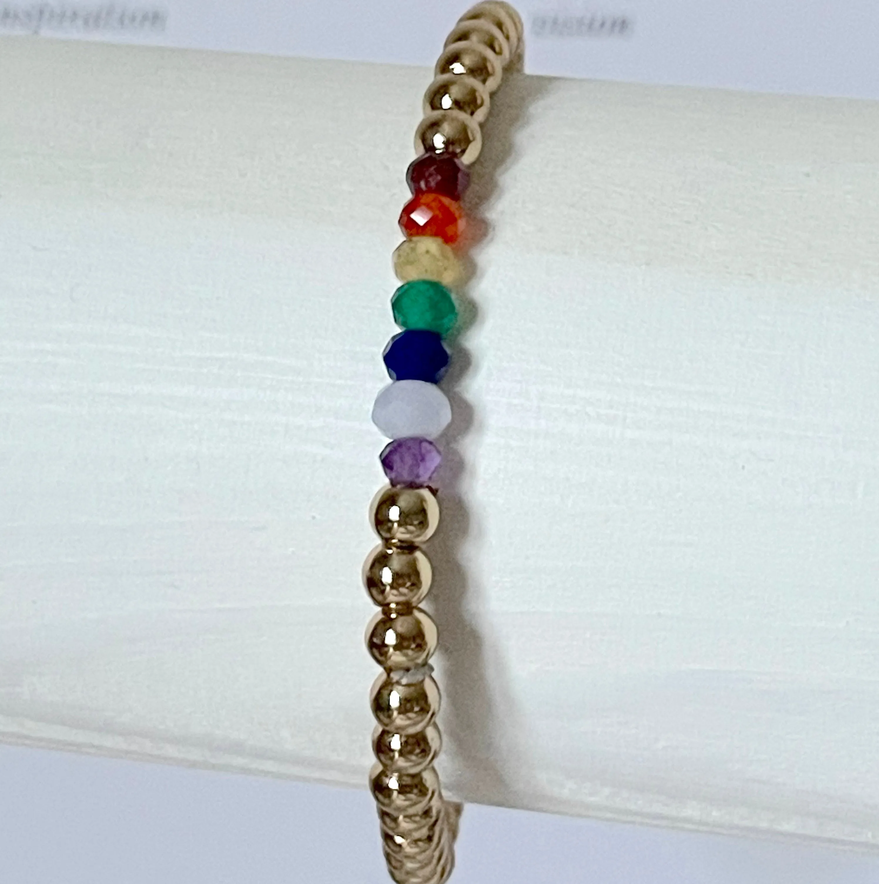 Chakra Hematine Beaded Bracelet - choice of three finishes