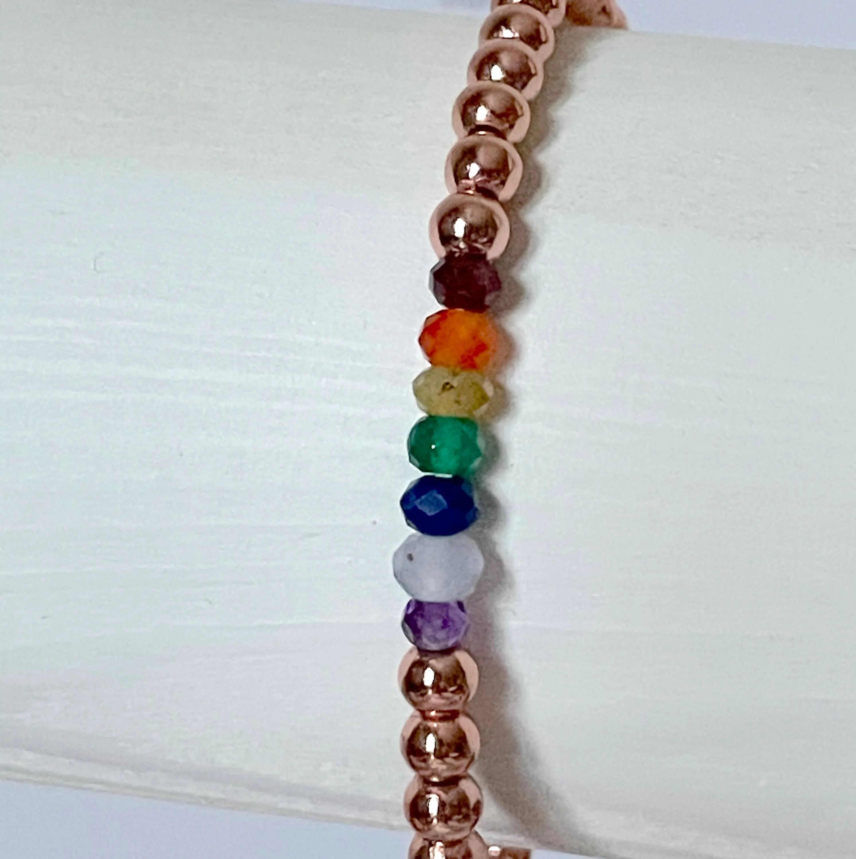 Chakra Hematine Beaded Bracelet - choice of three finishes