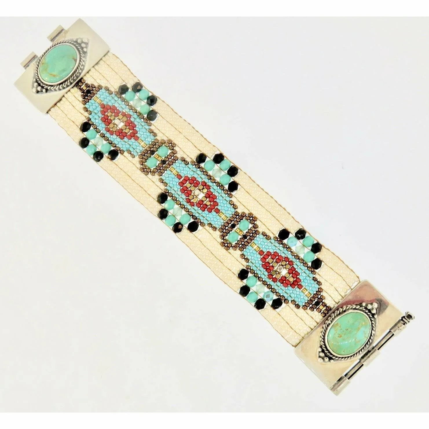 Chili Rose  Turquoise & Mint  Diana Bracelet