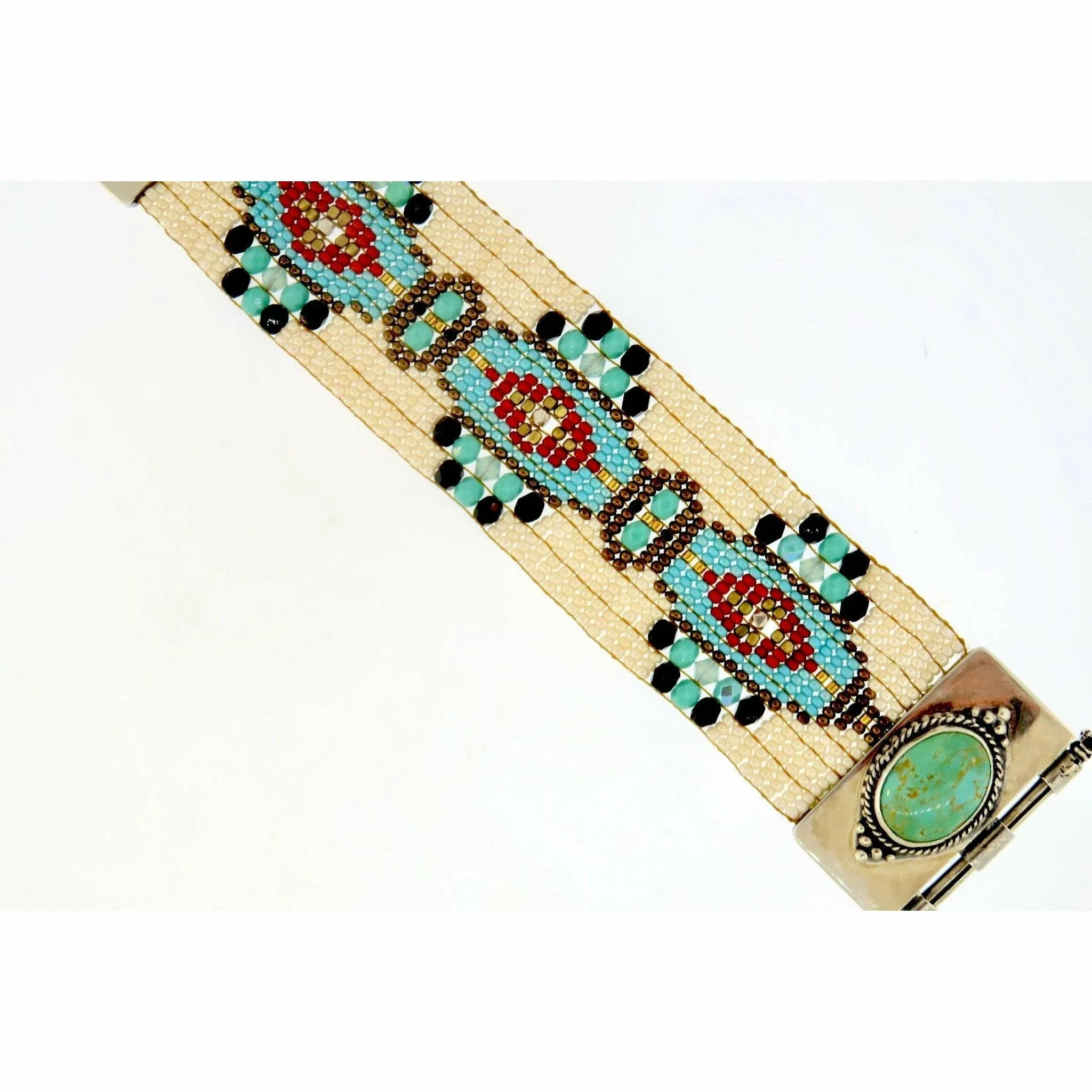Chili Rose  Turquoise & Mint  Diana Bracelet