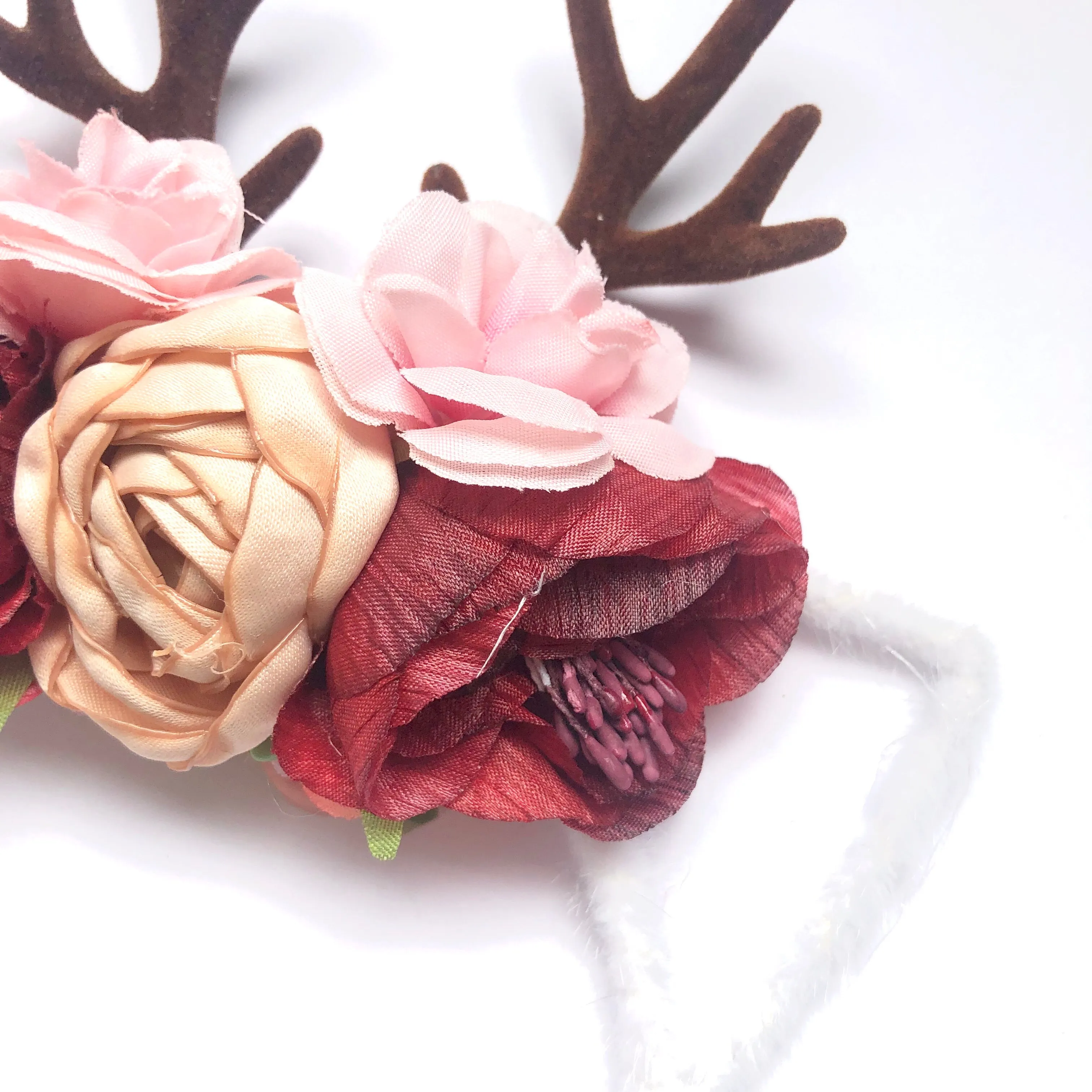 Christmas Holiday Reindeer Floral Headband Adult Child - (Style 6)