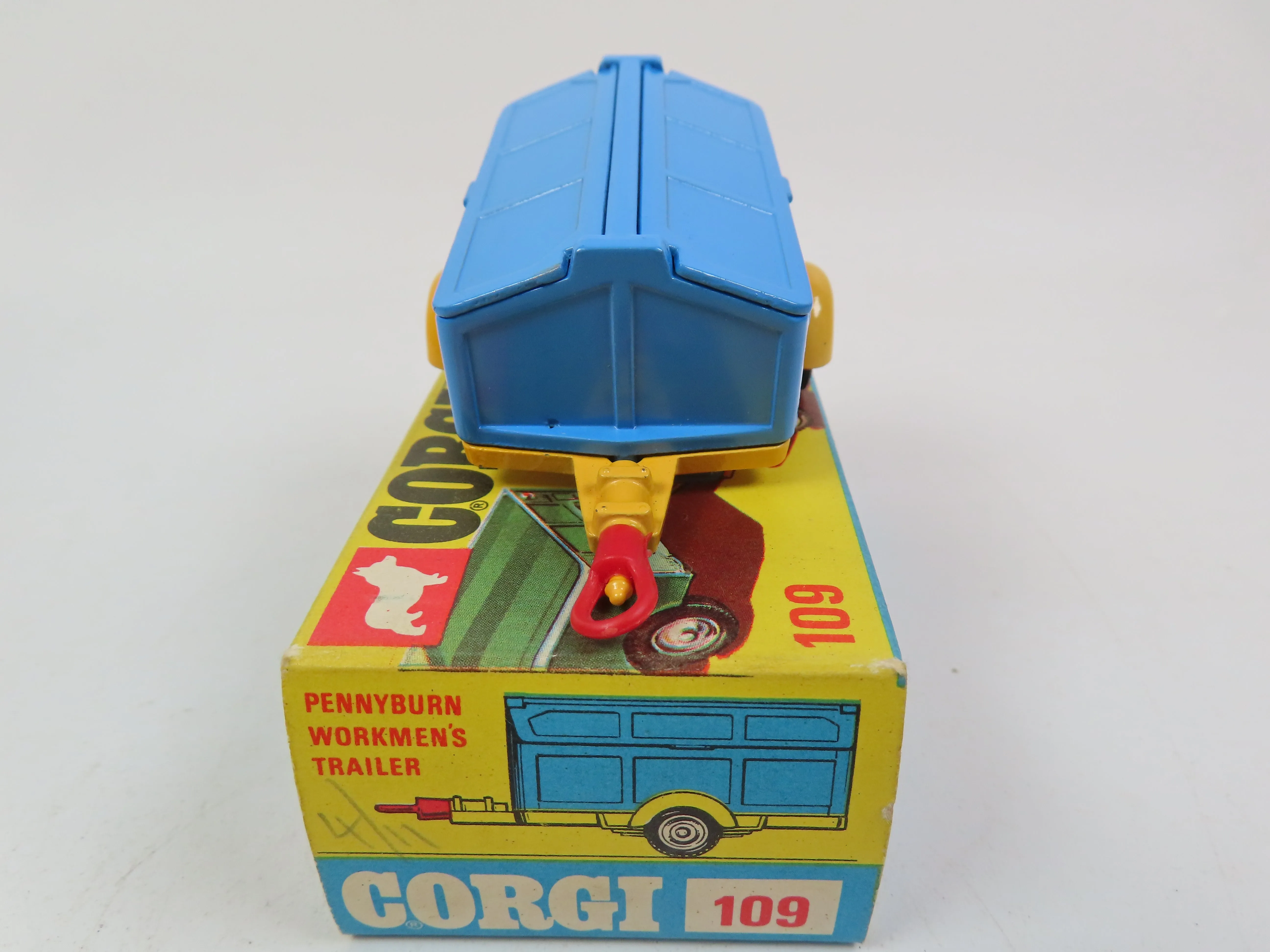 Corgi 109 - Pennyburn Workmen's Trailer - Blue/Yellow - Very Near Mint Boxed!