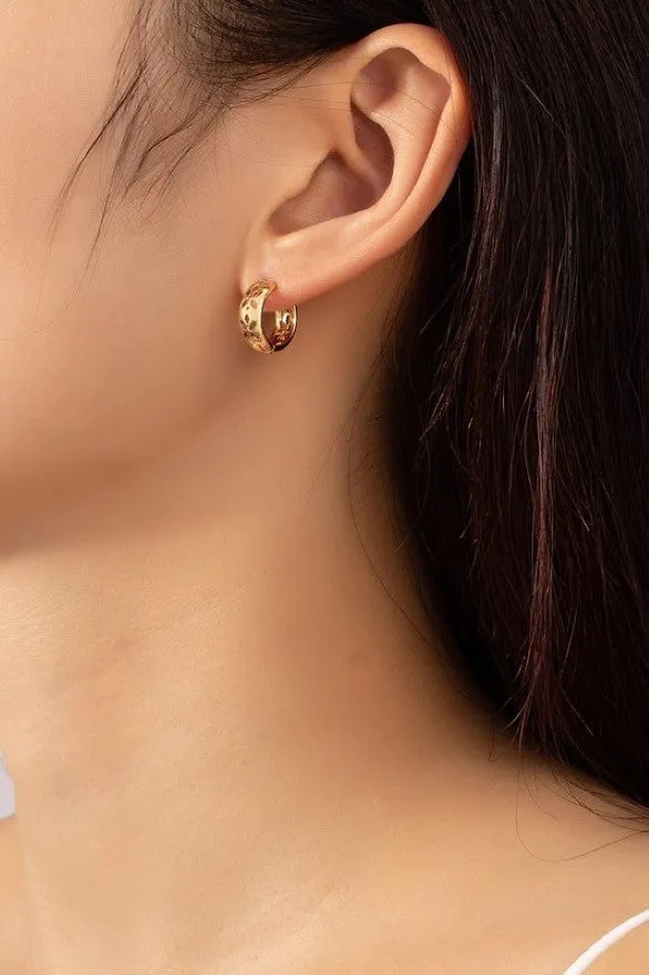 Cutout butterfly huggie hoop earrings