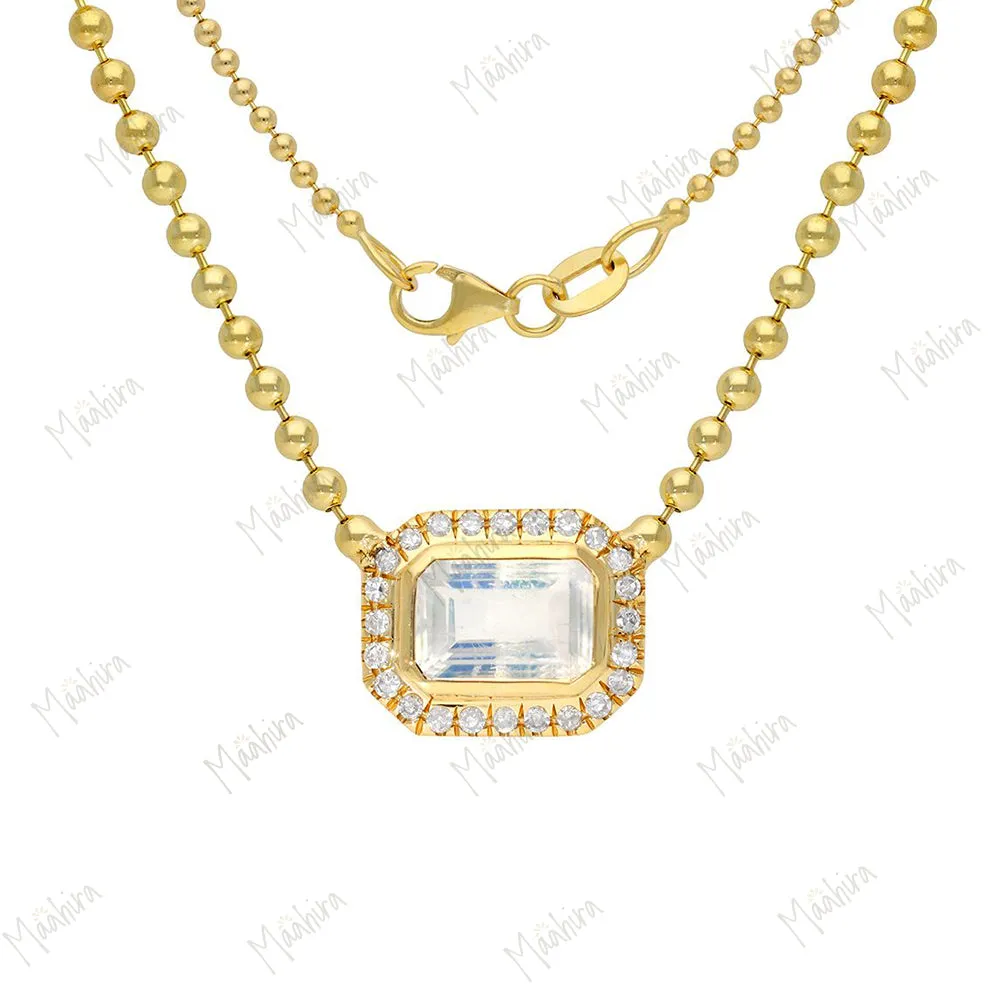 Diamond Pink Sapphire Necklace