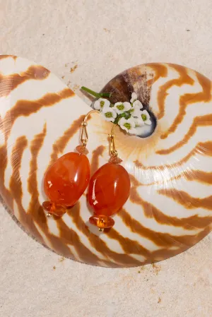 Earrings Samara Carnelian Amber