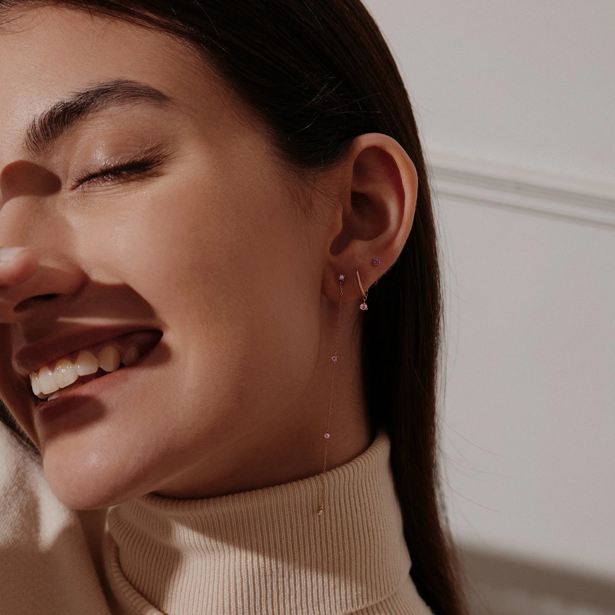 ELVA | Amethyst Single Stud Earring