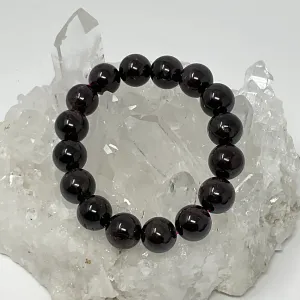 Garnet 11mm-12mm 3-Piece Round Bracelet Set