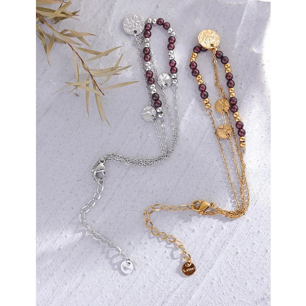 Garnet Bracelet Anklet for Passion & creativity