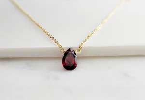 Garnet Pan Briolette Necklace