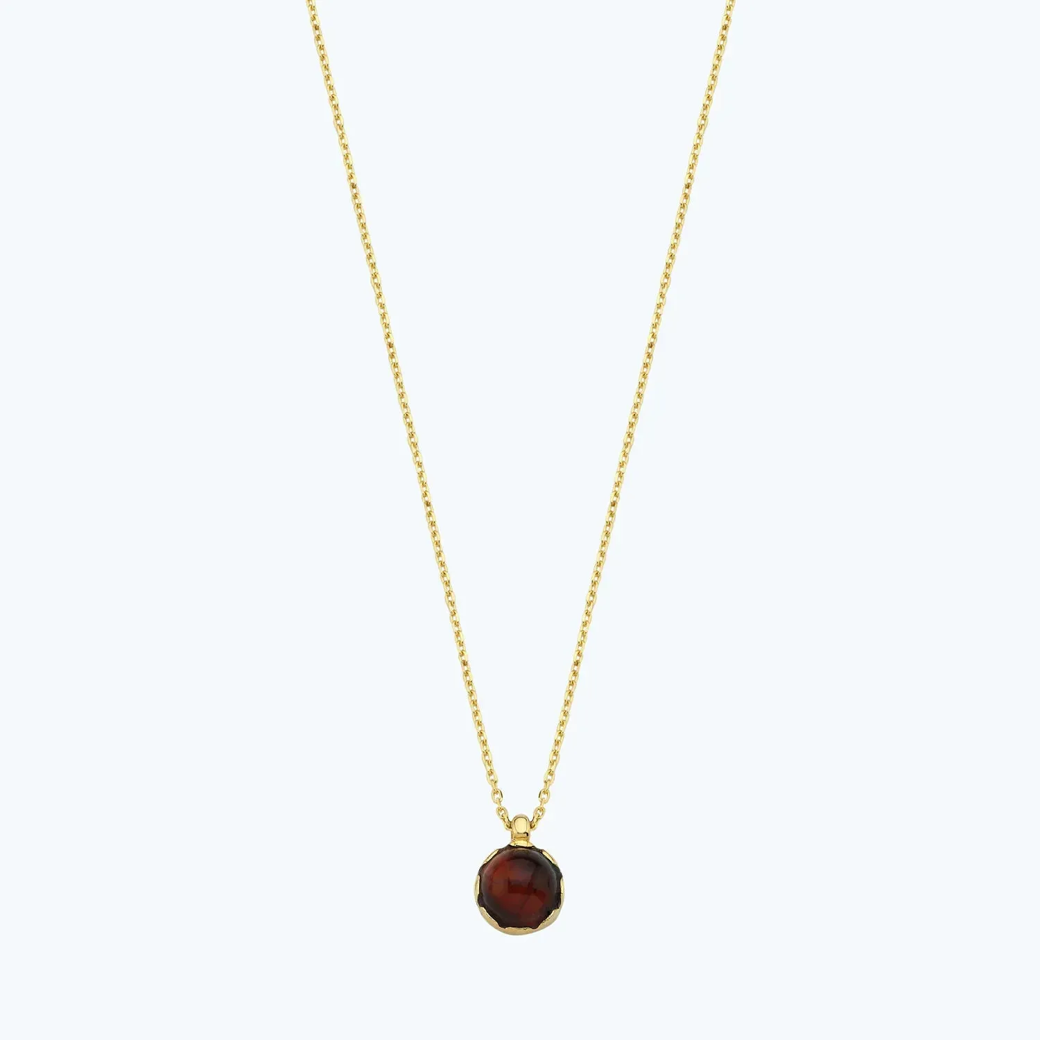 Gold Necklace with red Stone