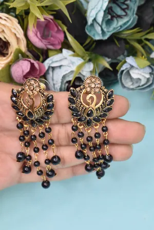 Golden Oxidized: Party-Ready, Long, Stylish Earrings