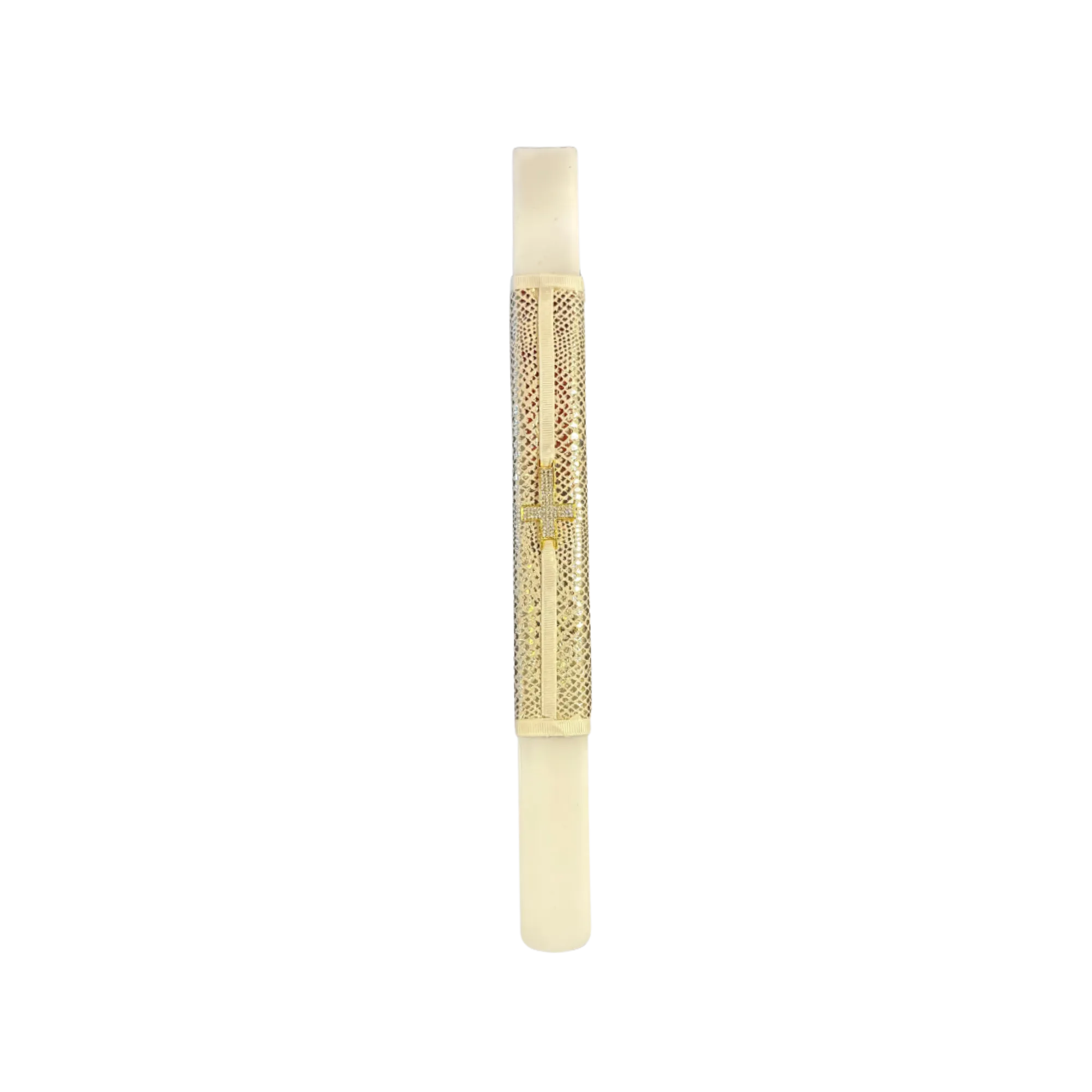 Greek Orthodox Easter Lambades Gold Snakeskin Cross