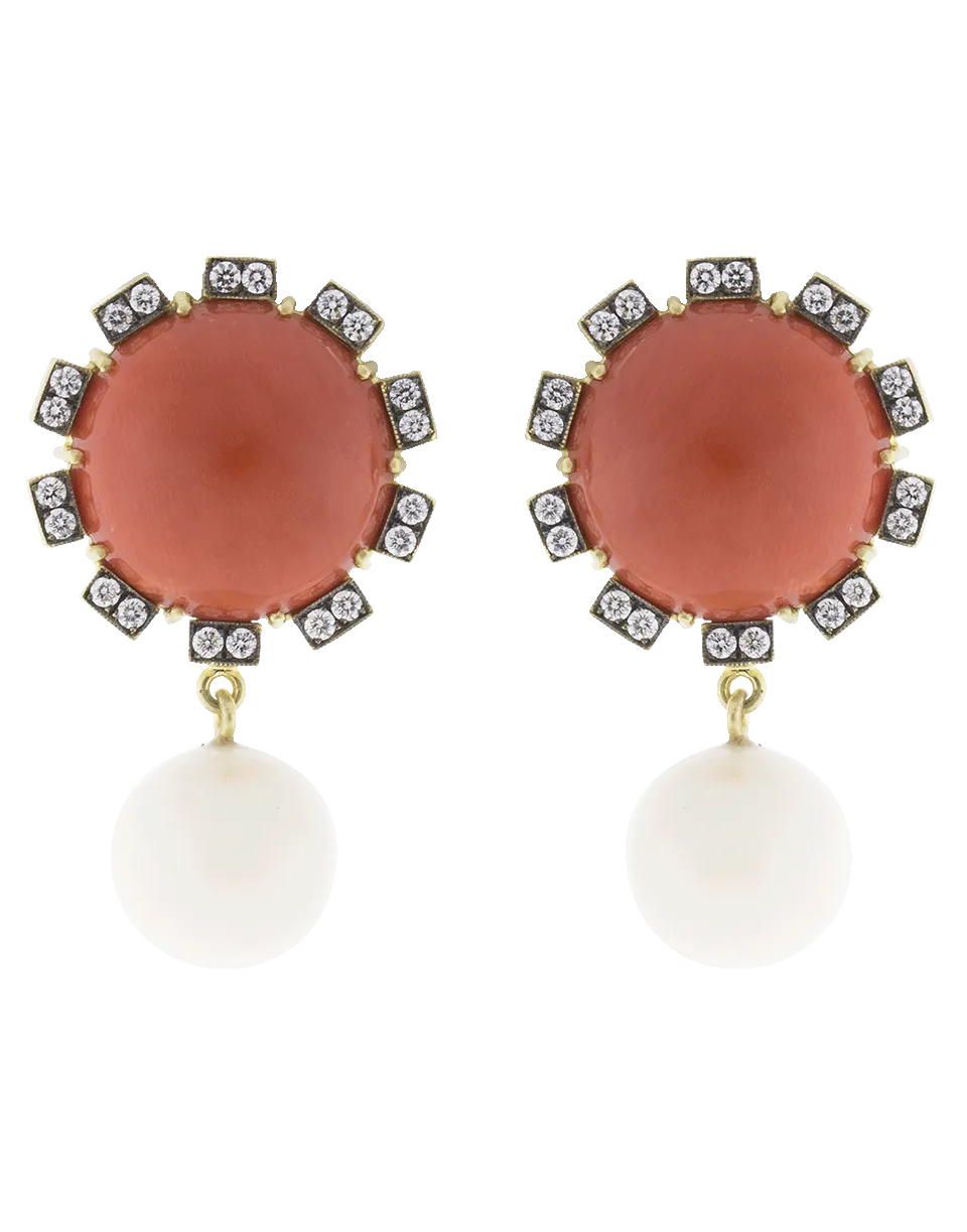 Mediterranean Coral Earrings