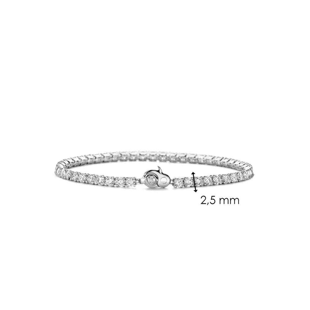 Milano CZ Tennis Bracelet - Silver - 2995ZI