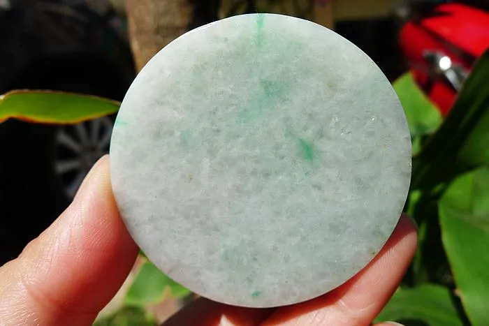 Natural Jade Rough Jadeite Raw (132g,5.2X5.2X1.8cm)