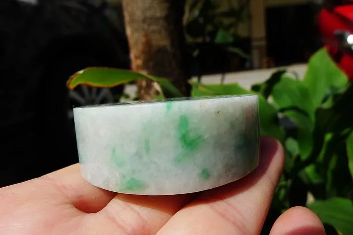 Natural Jade Rough Jadeite Raw (132g,5.2X5.2X1.8cm)