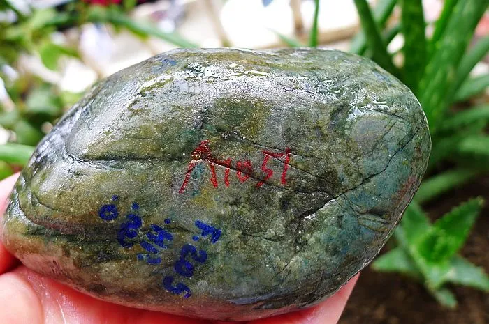 Natural Jade Rough Jadeite Raw (458g,10.5X6.6X4cm)