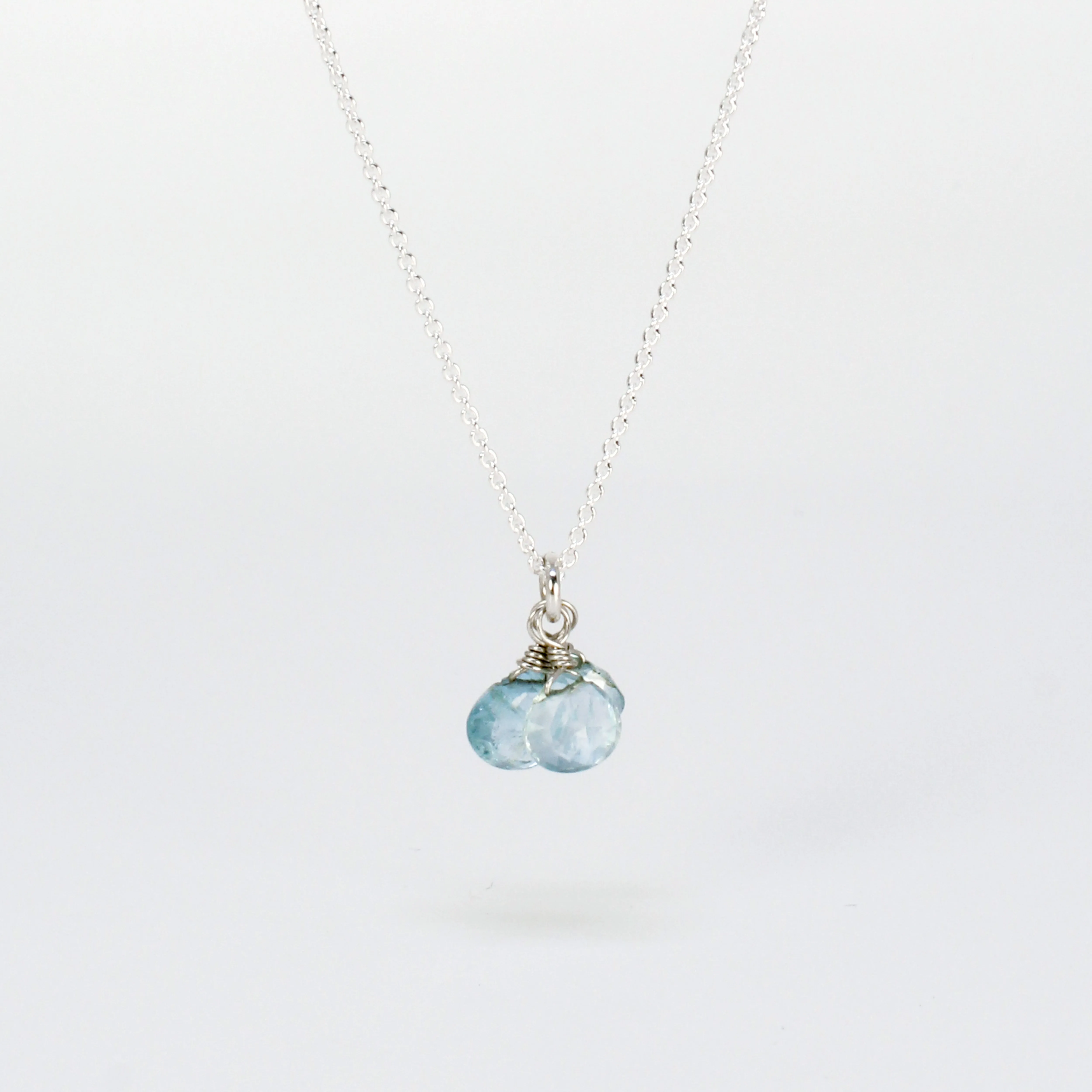 NEW! 3 Aquamarine Beaded Pendant by Rina Young
