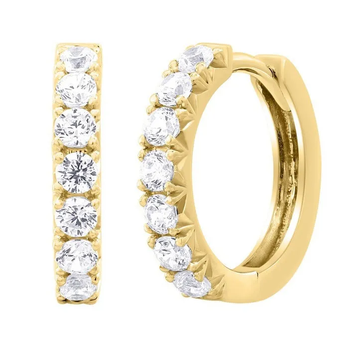 Opulent Shine Huggie Diamond Earrings