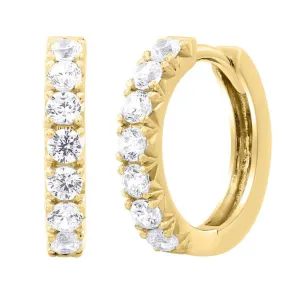 Opulent Shine Huggie Diamond Earrings