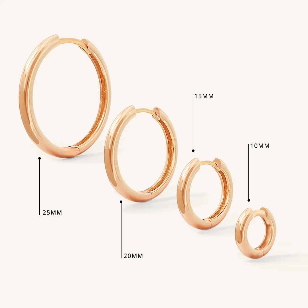 Opulent White Moonstone Plain Hoops - Stone of Hope