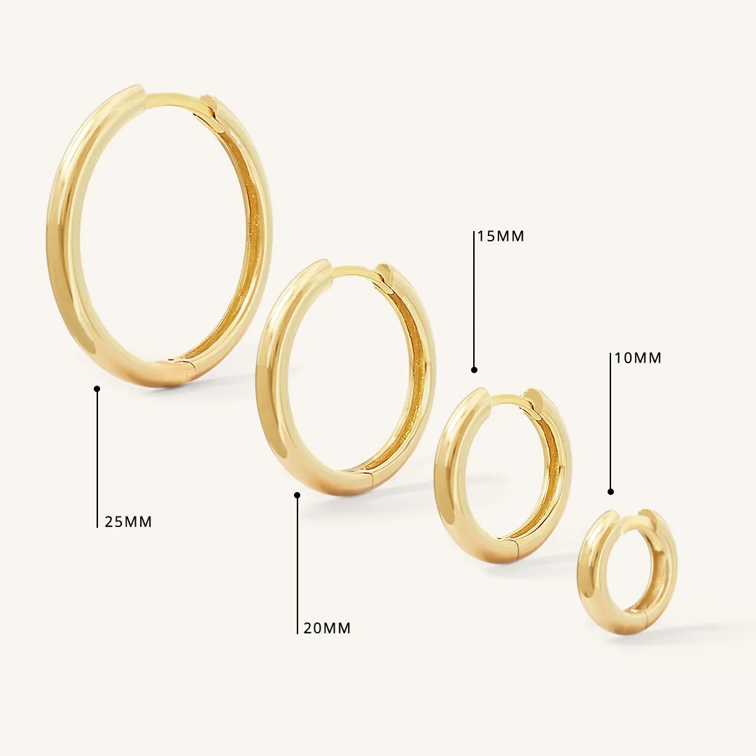 Opulent White Moonstone Plain Hoops - Stone of Hope