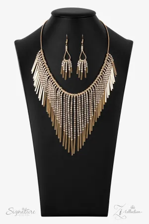 Paparazzi The Amber-Gold Necklace  Z2107