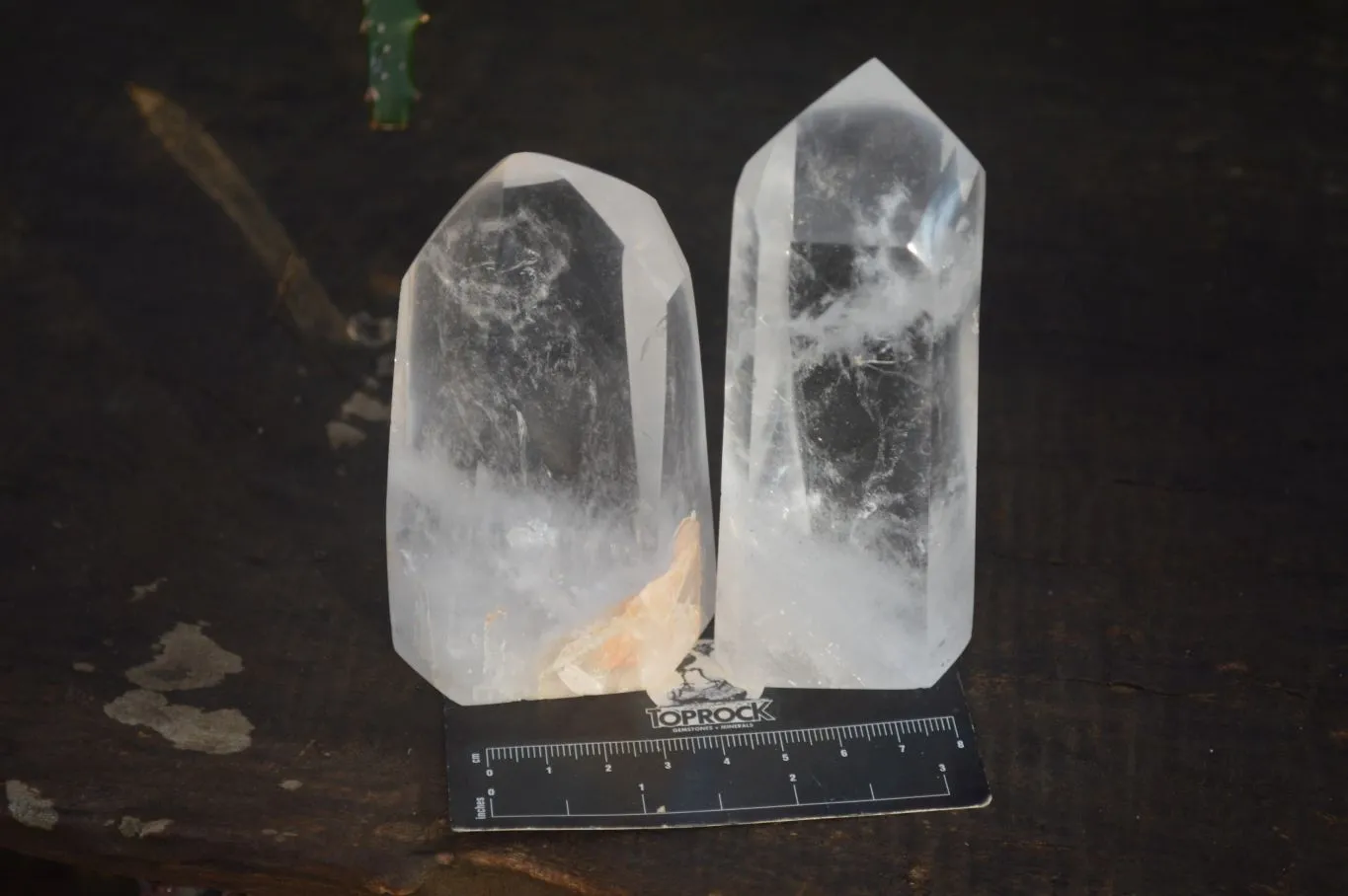 Polished Large Clear Quartz Points x 6 From Madagascar