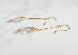 Rose Quartz Dangle Earrings