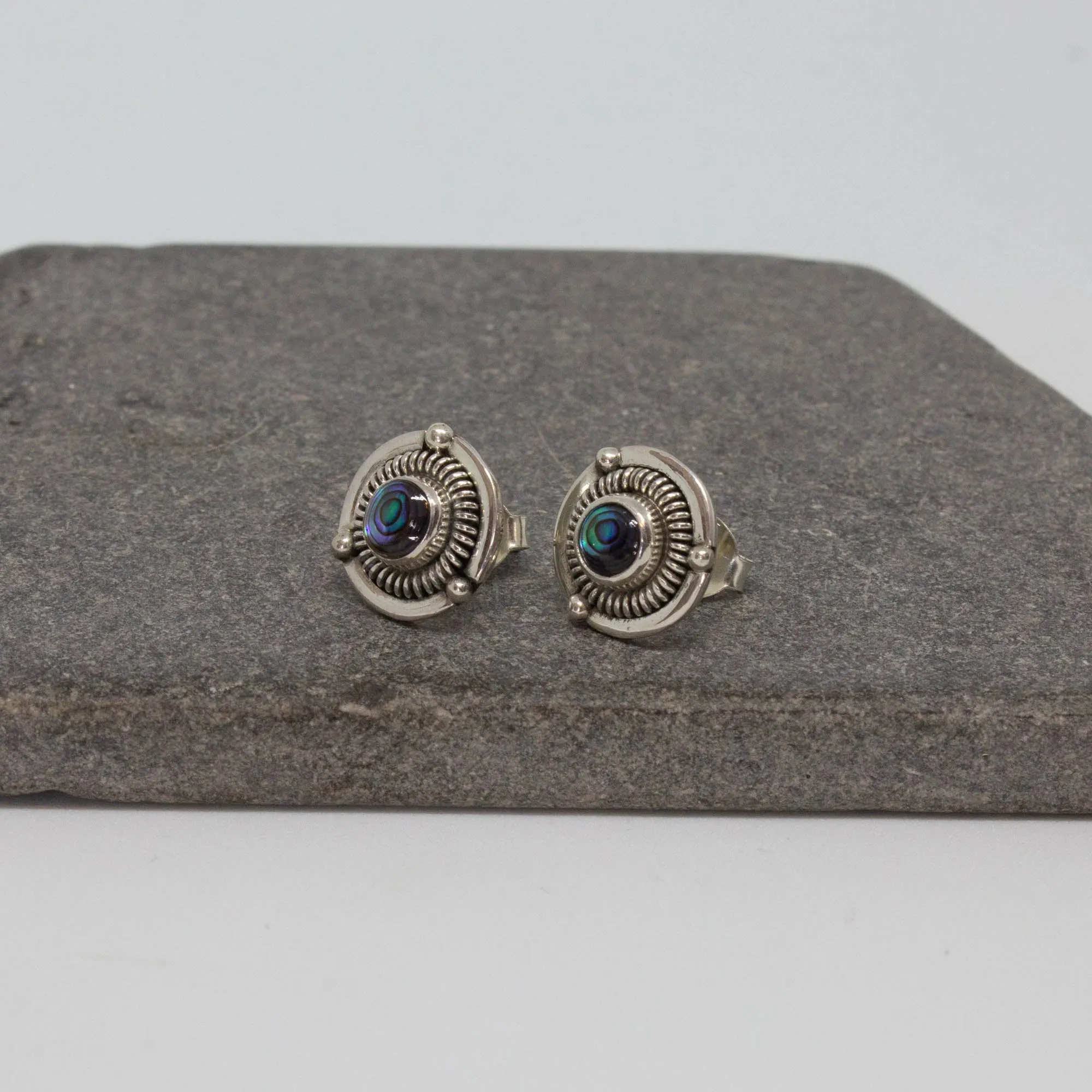 Silver Detailed Stud Earrings