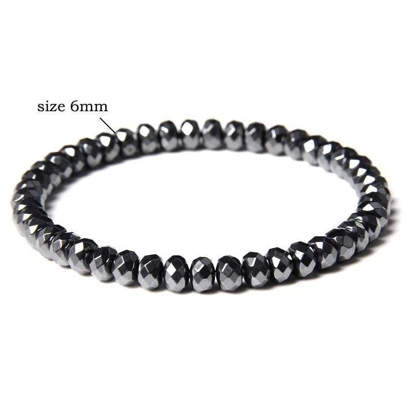 Stilo Geometric Hematite Beaded Bracelet