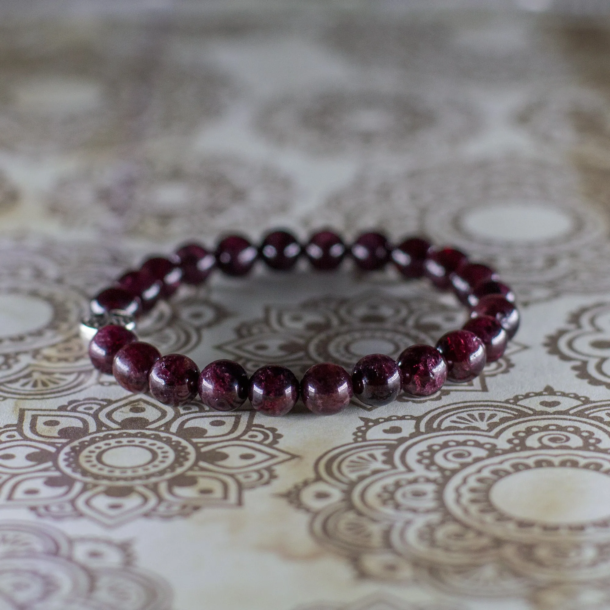 The Fire Bracelet - Red Garnet
