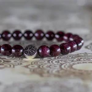 The Fire Bracelet - Red Garnet